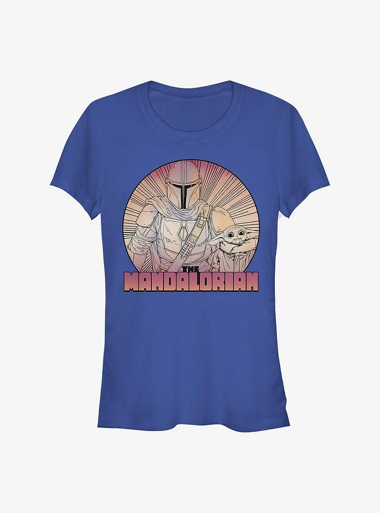 Star Wars The Mandalorian Child Inside Lines Girls T-Shirt