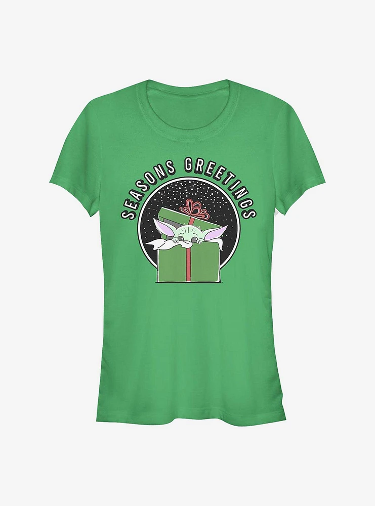 Star Wars The Mandalorian Child Seasons Greetings Girls T-Shirt