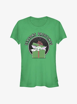 Star Wars The Mandalorian Child Seasons Greetings Girls T-Shirt