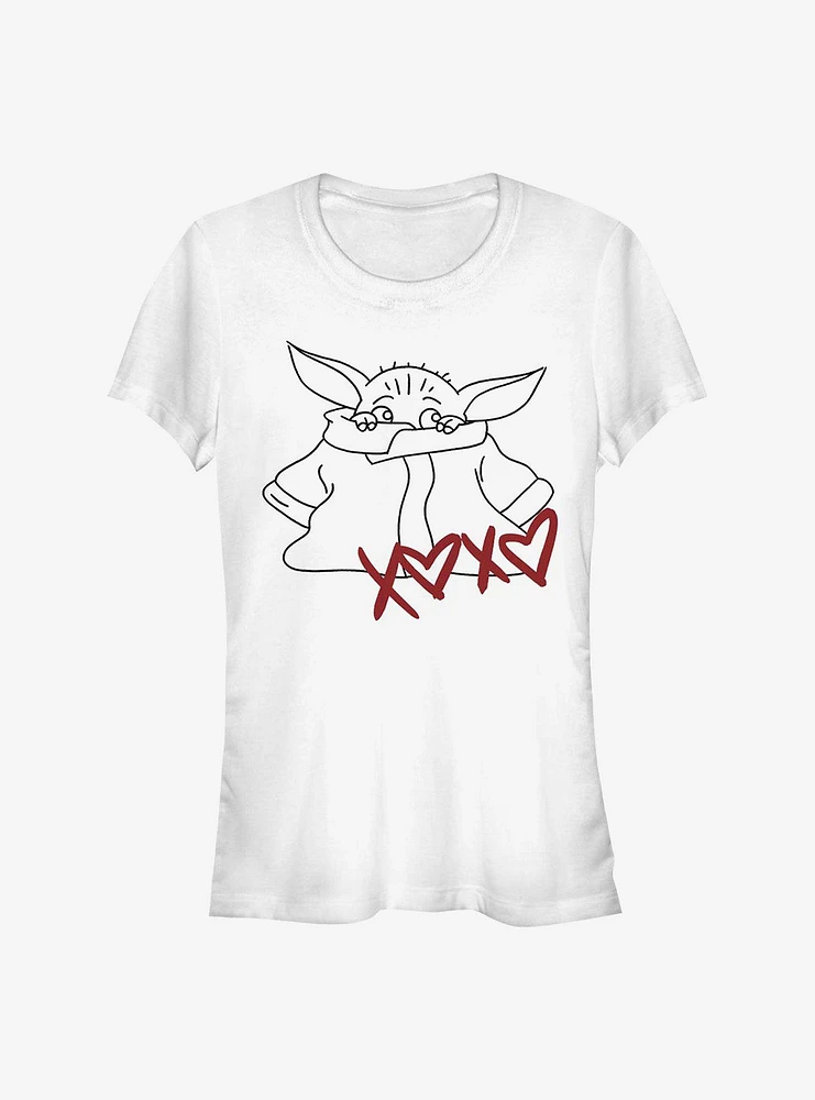 Star Wars The Mandalorian Child Xoxo Girls T-Shirt