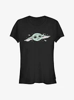 Star Wars The Mandalorian Child Cute Big Face Girls T-Shirt