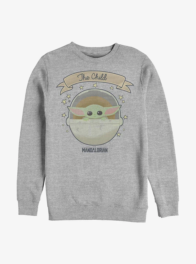 Star Wars The Mandalorian Child Baby Chibi Crew Sweatshirt