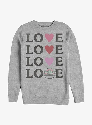 Star Wars The Mandalorian Child Love Crew Sweatshirt