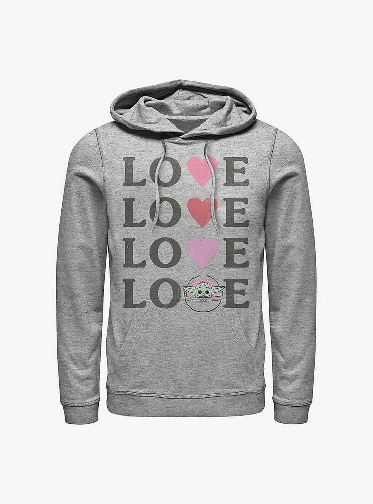 Star Wars The Mandalorian Child Love Hoodie