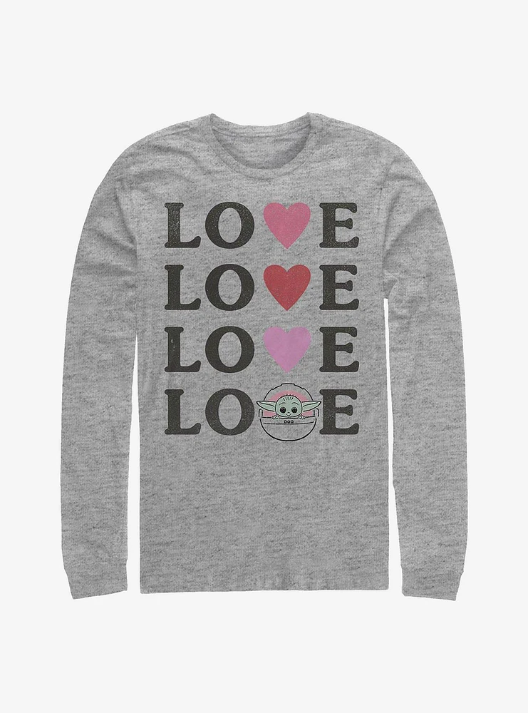 Star Wars The Mandalorian Child Love Long-Sleeve T-Shirt