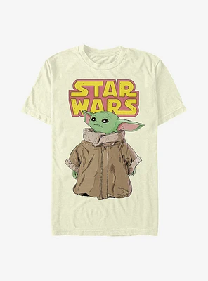 Star Wars The Mandalorian Logo Child Gaze T-Shirt