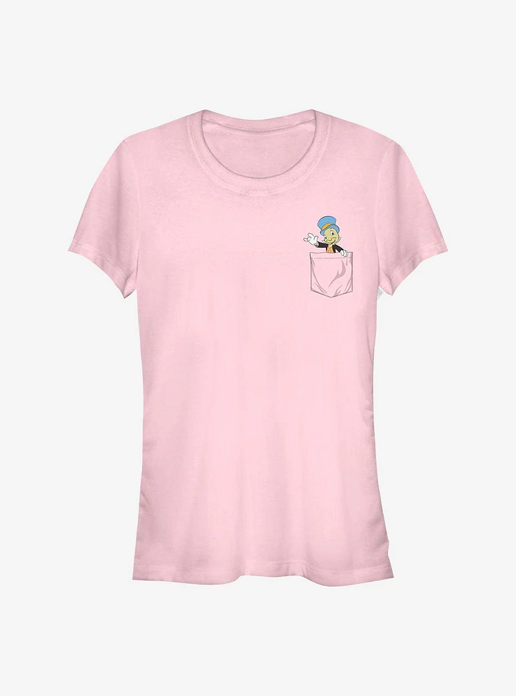 Disney Pinocchio Jiminy Faux Pocket Girls T-Shirt