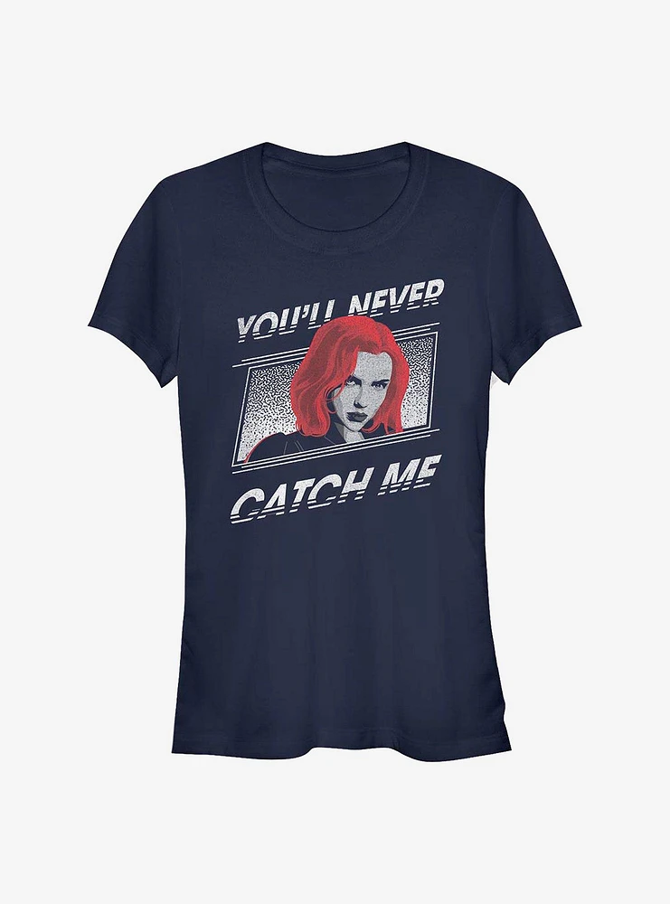 Marvel Black Widow Never Catch Me Girls T-Shirt