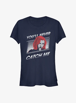 Marvel Black Widow Never Catch Me Girls T-Shirt