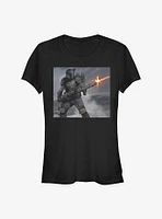 Star Wars The Mandalorian Mando Fire Girls T-Shirt