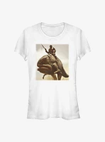 Star Wars The Mandalorian Mando Hero Shot Girls T-Shirt