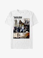 Star Wars The Mandalorian Comic Book Panel T-Shirt