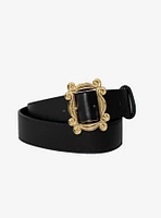 Friends Frame Buckle Vegan Leather Belt