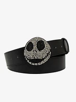 Nightmare Before Christmas Jack Rhinestone Vegan Leather Waist Belt