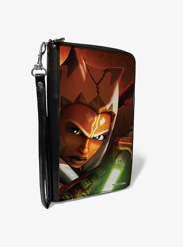 Star Wars the Clone Wars Ahsoka Lightsaber Zip Around Wallet