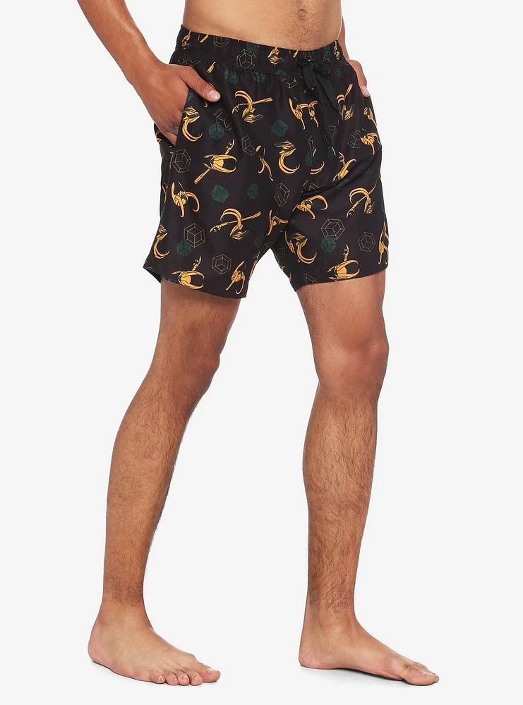 Marvel Loki Helmet Swim Trunks