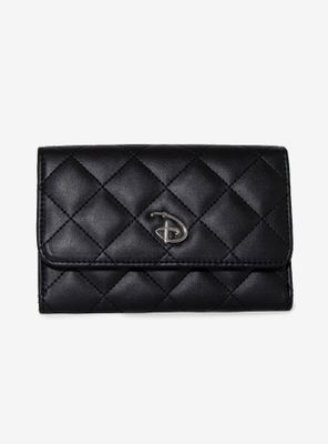 Disney Signature D Logo Quilted Vegan Leather Foldover Wallet