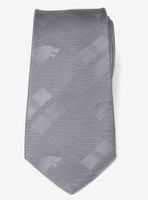 Game Of Thrones Stark Direwolf Gray Plaid Silk Men's Tie