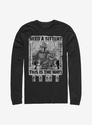 Star Wars The Mandalorian Child Protection Guaranteed Long-Sleeve T-Shirt