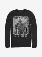 Star Wars The Mandalorian Child Protection Guaranteed Long-Sleeve T-Shirt