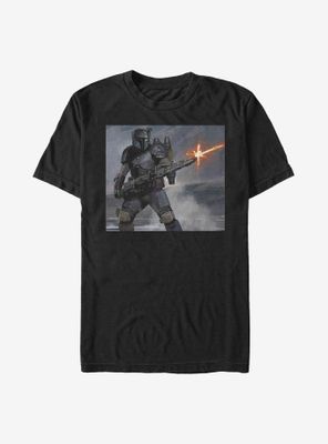 Star Wars The Mandalorian Child Mando Fire T-Shirt