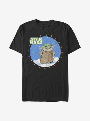 Star Wars The Mandalorian Child Snow Baby Lights T-Shirt