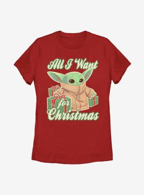 Star Wars The Mandalorian Child Christmas Baby Womens T-Shirt