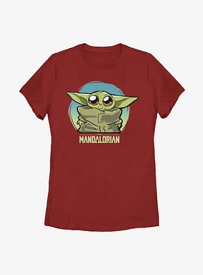 Star Wars The Mandalorian Child Cute Baby Heart Womens T-Shirt