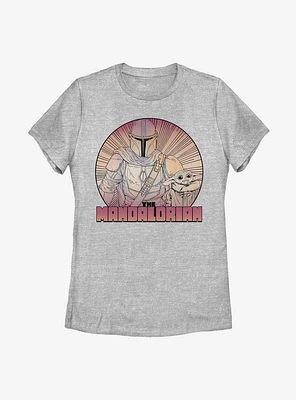 Star Wars The Mandalorian Child Inside Lines Womens T-Shirt