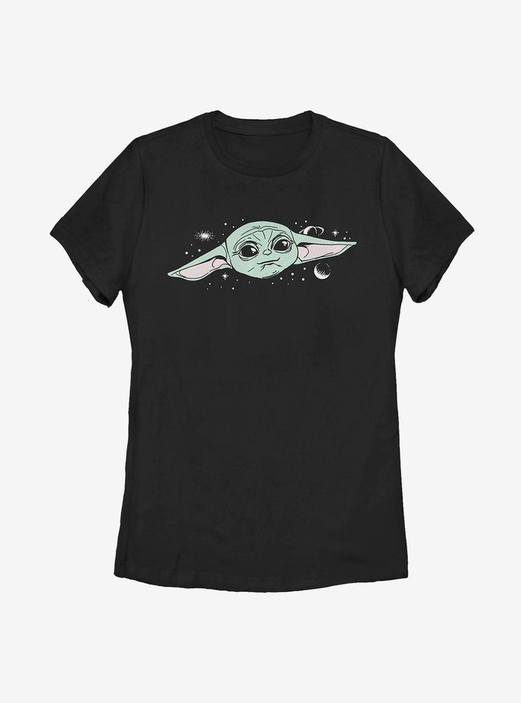 Star Wars The Mandalorian Child Cute Big Face Womens T-Shirt