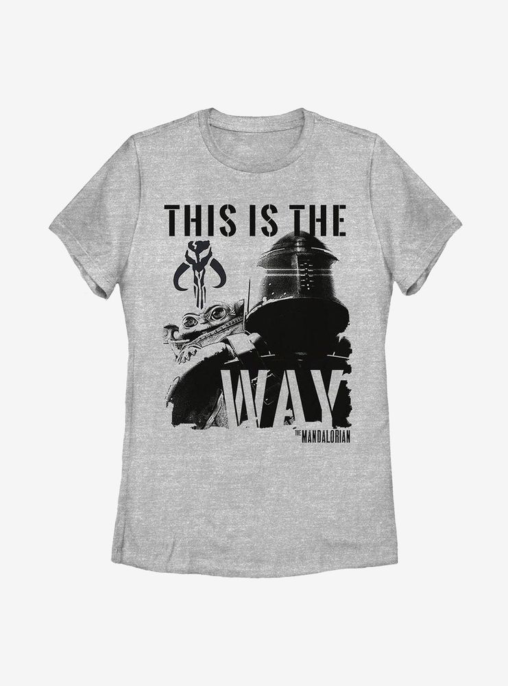 Star Wars The Mandalorian Child Inked Mando Womens T-Shirt