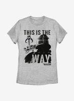 Star Wars The Mandalorian Child Inked Mando Womens T-Shirt