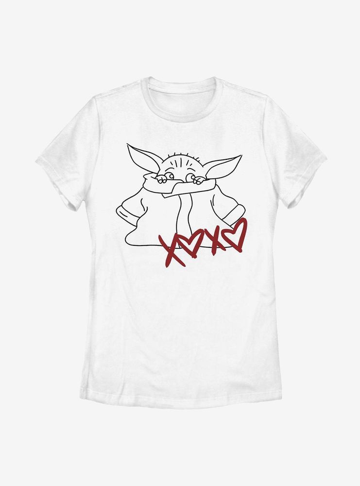 Star Wars The Mandalorian Child XOXO Womens T-Shirt