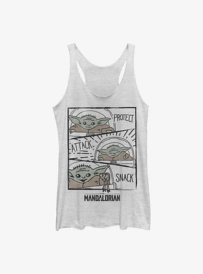 Star Wars The Mandalorian Child Doodle Panels Womens Tank Top