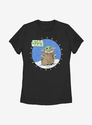 Star Wars The Mandalorian Child Snow Baby Lights Womens T-Shirt
