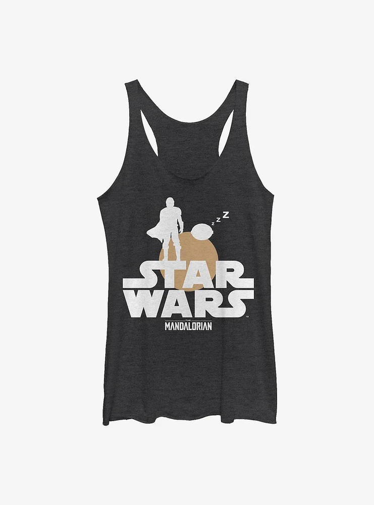 Star Wars The Mandalorian Child Sunset Duo Womens Tank Top