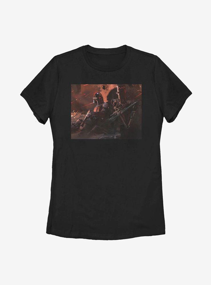 Star Wars The Mandalorian Child Warzone Womens T-Shirt