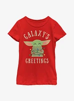 Star Wars The Mandalorian Child Christmas Lights Youth Girls T-Shirt