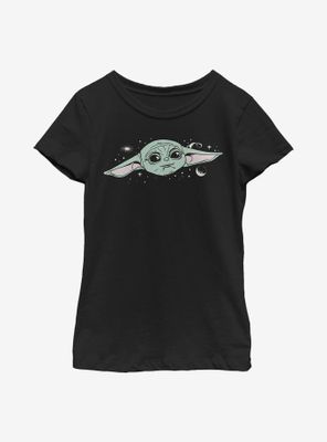 Star Wars The Mandalorian Child Cute Big Face Youth Girls T-Shirt