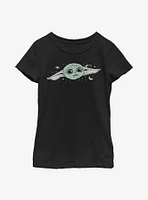 Star Wars The Mandalorian Child Cute Big Face Youth Girls T-Shirt
