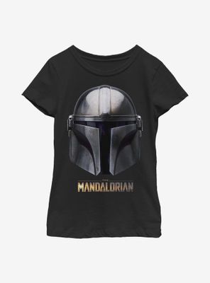Star Wars The Mandalorian Helmet Youth Girls T-Shirt