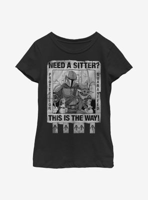 Star Wars The Mandalorian Child Protection Guaranteed Youth Girls T-Shirt