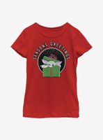 Star Wars The Mandalorian Child Seasons Greetings Youth Girls T-Shirt