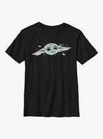 Star Wars The Mandalorian Child Cute Big Face Youth T-Shirt