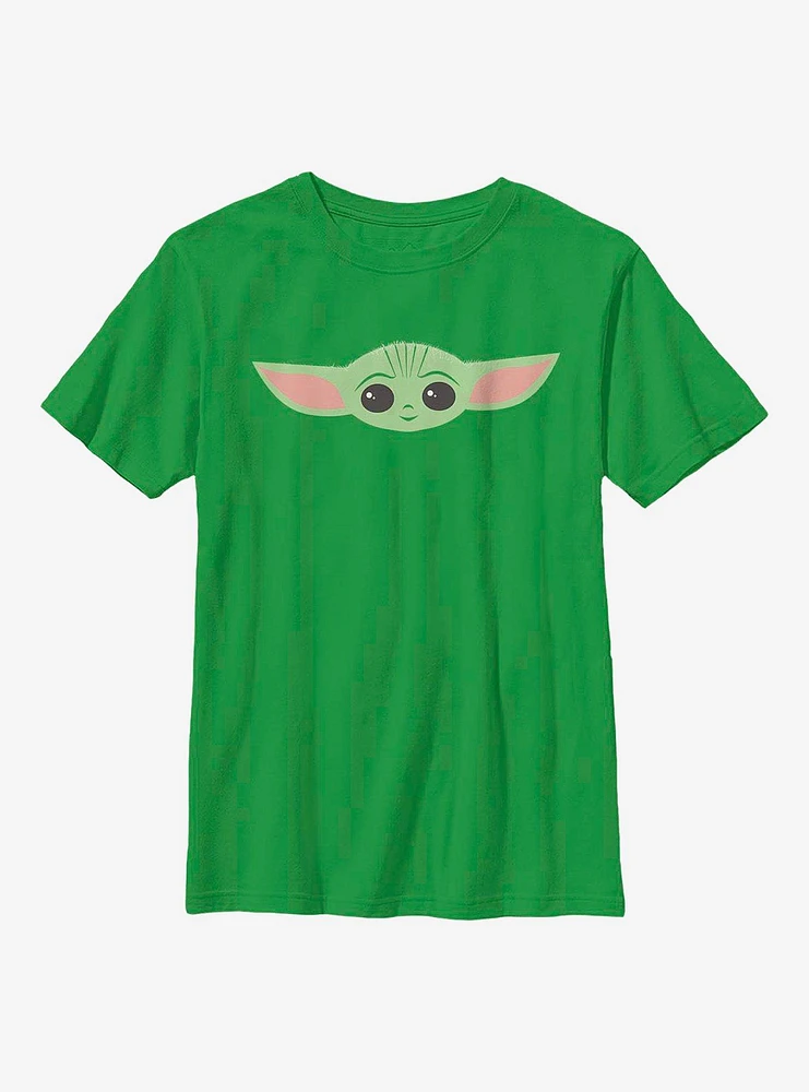 Star Wars The Mandalorian Child Cute Face Youth T-Shirt