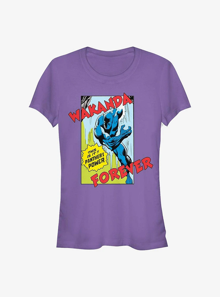 Marvel Black Panther Comic Strip Girls T-Shirt