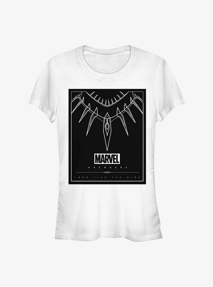 Marvel Black Panther Necklace Girls T-Shirt