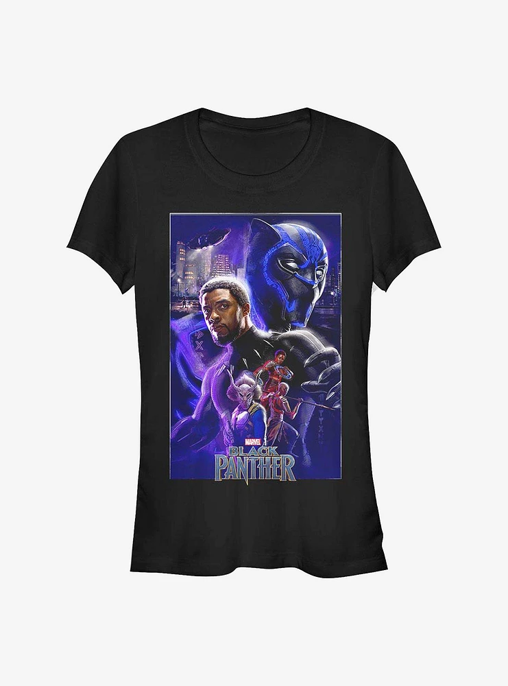 Marvel Black Panther Poster Girls T-Shirt