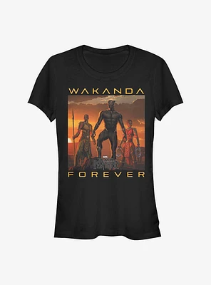 Marvel Black Panther Wakanda Forever Girls T-Shirt