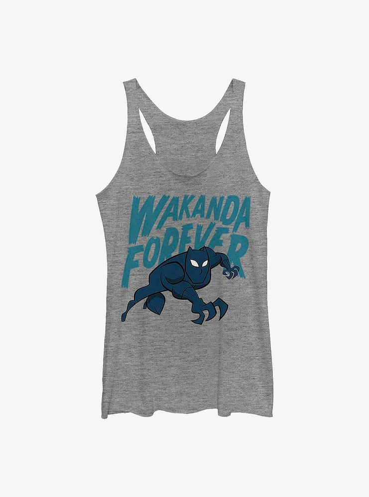 Marvel Black Panther Wakanda Forever Bold Art Girls Tank